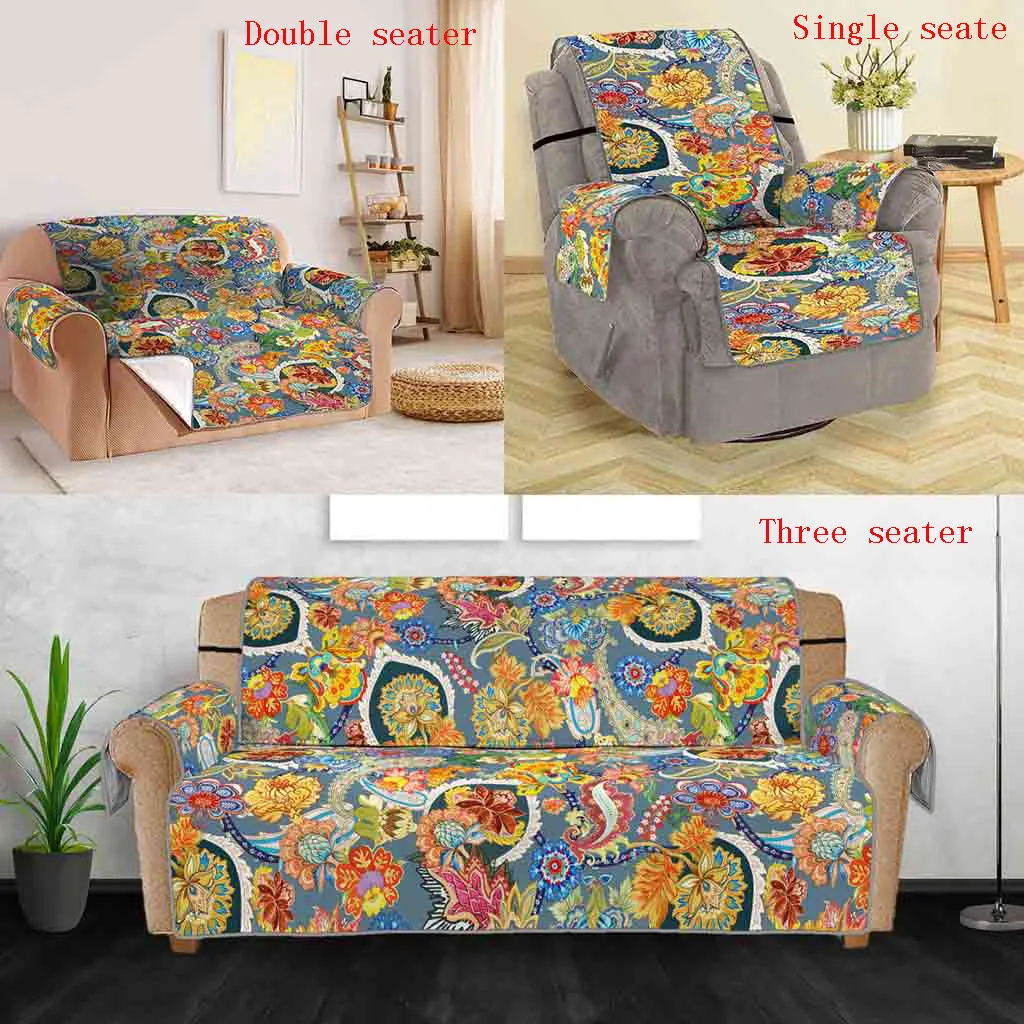 Quilted Sofa Protector Furniture Throws Cover Pet Protector Anti Skid 1//2//3 Seat