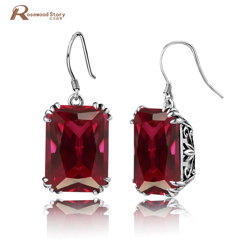 925 Silver Vintage Hanging Drop Dangle Earrings For Women Crystal Red CZ Rhinestone Antique Geometric Ear Brand Fashion Jewelry
925 Silver Vintage Hanging Drop Dangle Earrings For Women Crystal Red CZ Rhinestone Antique Geometric Ear Brand Fashion Jewelry