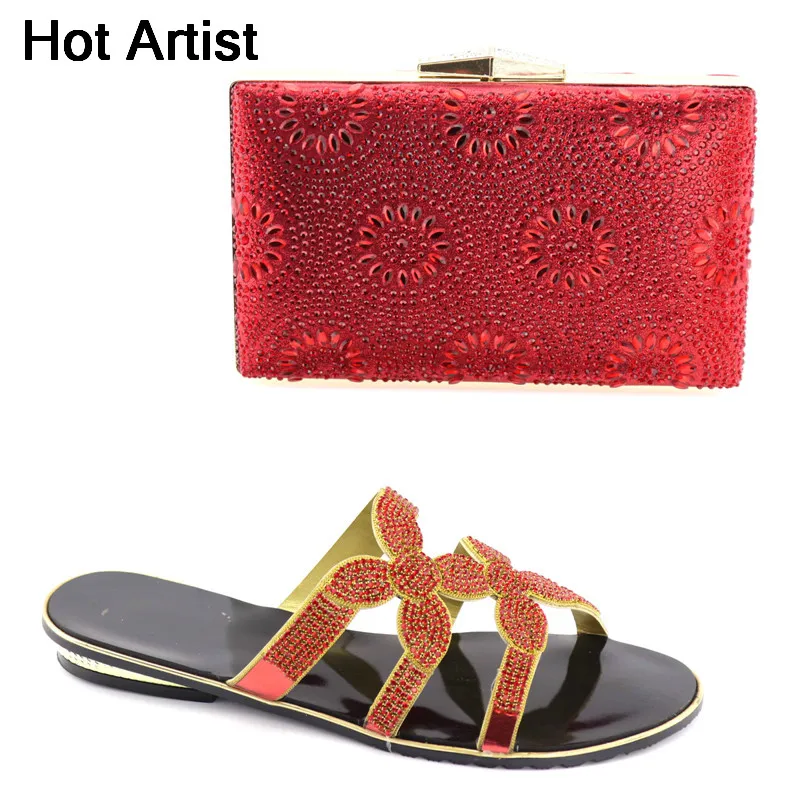 Hot Artist New Arrival Fashion Woman Rhinestone Shoes And Bag Set Italian Style Slipper Shoes And Bag Set For Party YK-012
Hot Artist New Arrival Fashion Woman Rhinestone Shoes And Bag Set Italian Style Slipper Shoes And Bag Set For Party YK-012