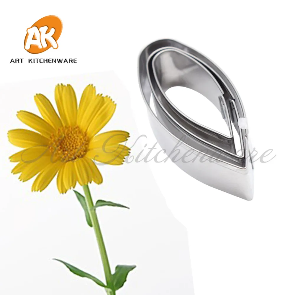 3pcs/set Daisy Petal & Leaf Stainless Steel Cookie Cutter Fondant Cutter Cake Mold Cake Tools Cupcake Decorations Dough Cutter
3pcs/set Daisy Petal & Leaf Stainless Steel Cookie Cutter Fondant Cutter Cake Mold Cake Tools Cupcake Decorations Dough Cutter