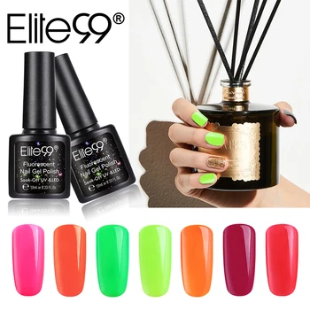 

Elite99 10ML Fluorescent & Macaron Gel Polish Nail Art Design Manicure Soak Off UV Varnish Lacquer Top Base Enamel