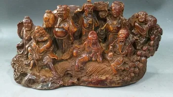 Antique Old beeswax ornaments The Eight Immortals Crossing the Sea home office.
Antique Old beeswax ornaments The Eight Immortals Crossing the Sea home office.