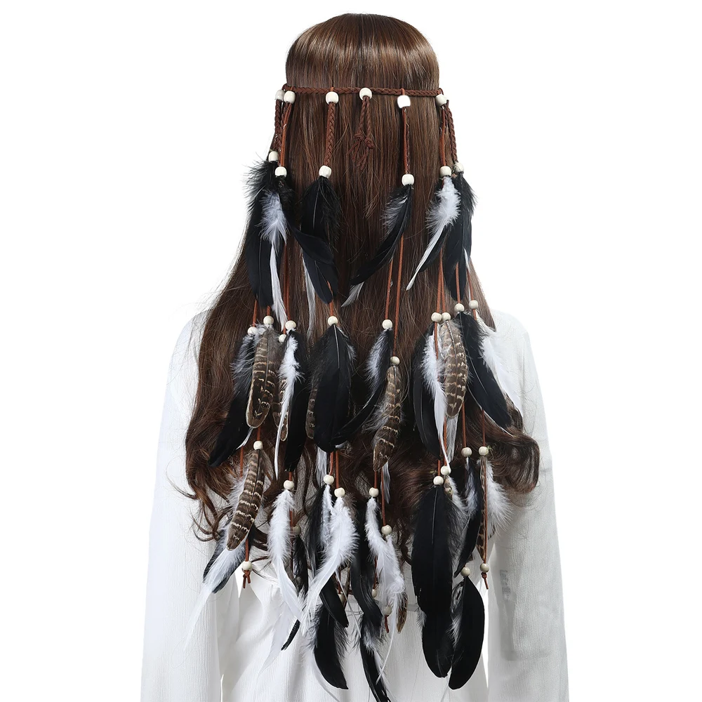 AWAYTR Hot Sale New Feather Headband Women Headdress Bohemian Style Feather Beaded Handmade Hair Bands Hair Accessories 3 Colors
AWAYTR Hot Sale New Feather Headband Women Headdress Bohemian Style Feather Beaded Handmade Hair Bands Hair Accessories 3 Colors