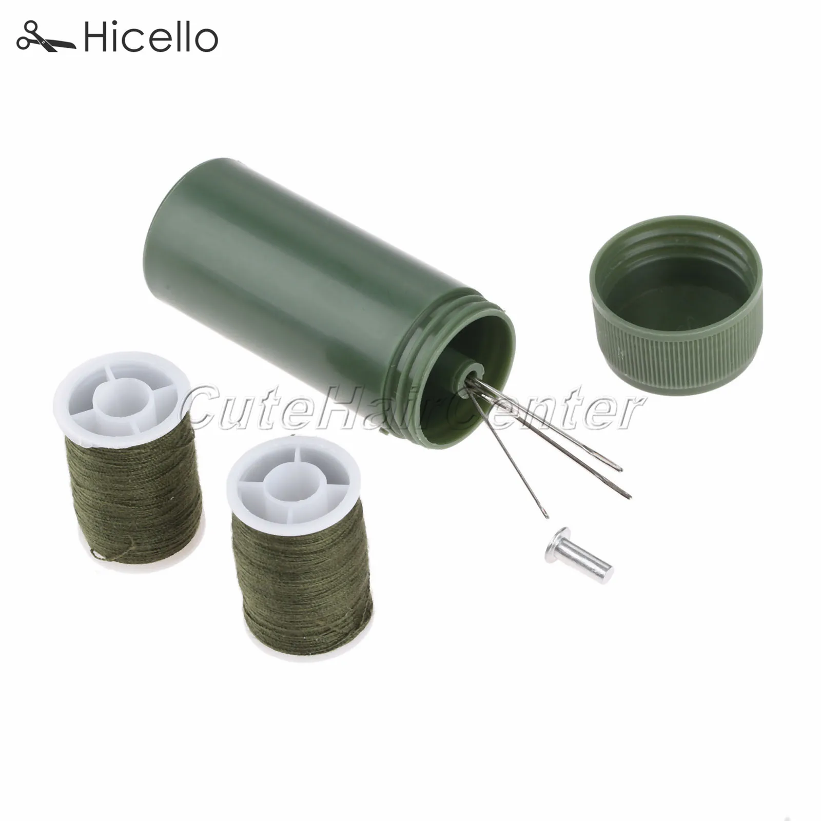 Mini Sewing kit Cylinder case Portable Travel with threads Needles Craft Sewing box set Army Green Hicello
Mini Sewing kit Cylinder case Portable Travel with threads Needles Craft Sewing box set Army Green Hicello