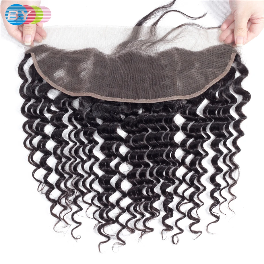 BY Deep Wave HD Ear To Ear Lace Frontal Closure 13x4 Swiss Lace Frontal With Baby Hair 100% Remy Human Hair Natural Color
BY Deep Wave HD Ear To Ear Lace Frontal Closure 13x4 Swiss Lace Frontal With Baby Hair 100% Remy Human Hair Natural Color