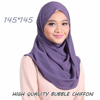 145x145cm Plain Bubble Chiffon Square Scarf Hijab Shawls Muslim Head Scarf Wraps Bandana Big Square Scarves Malaysia Pashmina
145x145cm Plain Bubble Chiffon Square Scarf Hijab Shawls Muslim Head Scarf Wraps Bandana Big Square Scarves Malaysia Pashmina