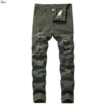 2019 Men Spring Skinny Jeans Men Ripped Biker Jeans Fashion Solid Distressed Hip Hop Zipper Style Straight Pencil Denim Pants
2019 Men Spring Skinny Jeans Men Ripped Biker Jeans Fashion Solid Distressed Hip Hop Zipper Style Straight Pencil Denim Pants