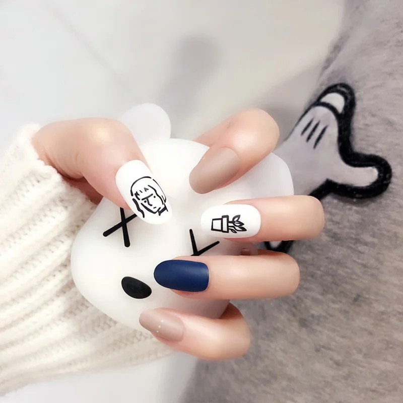 Professional DIY Glamorous 24pcs Matte Acrylic Easy To Wear Durable Fake Nails Tips Girl Plants Decorated for Fashion Nail Art
Professional DIY Glamorous 24pcs Matte Acrylic Easy To Wear Durable Fake Nails Tips Girl Plants Decorated for Fashion Nail Art
