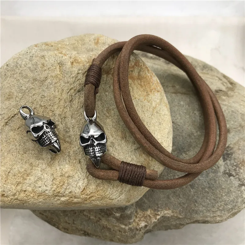 316l Stainless Steel Skull Buckle Charm Jewelry Findings Fit DIY Leather Bracelet Making Pendant Clasp Connectors
316l Stainless Steel Skull Buckle Charm Jewelry Findings Fit DIY Leather Bracelet Making Pendant Clasp Connectors