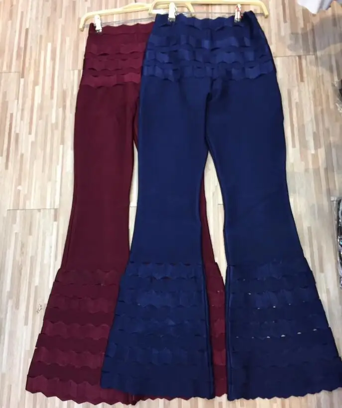 Top Quality Women Fashion Sexy Red Black Bandage Flare Pants 2019 Designer Bandage Trousers
Top Quality Women Fashion Sexy Red Black Bandage Flare Pants 2019 Designer Bandage Trousers