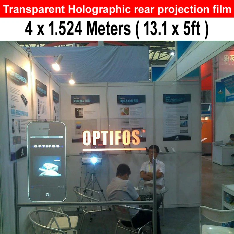 1.524 * 4 Meters Rear Projection Screen Holographic Foil Easy Install Ultra-light Used For Windows Shop Advertising 3D Hologram
1.524 * 4 Meters Rear Projection Screen Holographic Foil Easy Install Ultra-light Used For Windows Shop Advertising 3D Hologram