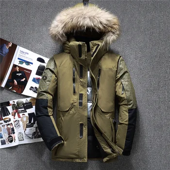 Winter Big Genuine Fur Hooded Duck Down Jackets Men Warm High Quality Down Coats Male Casual Winter Outerwear Down Parkas 1798
Winter Big Genuine Fur Hooded Duck Down Jackets Men Warm High Quality Down Coats Male Casual Winter Outerwear Down Parkas 1798