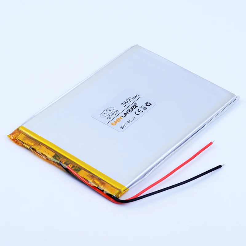 3570100 3.7V 2600mAh Rechargeable li Polymer Li-ion Battery For 7 inch Tablet PC Ainol Aurora Bluetooth Notebook Power bank
3570100 3.7V 2600mAh Rechargeable li Polymer Li-ion Battery For 7 inch Tablet PC Ainol Aurora Bluetooth Notebook Power bank