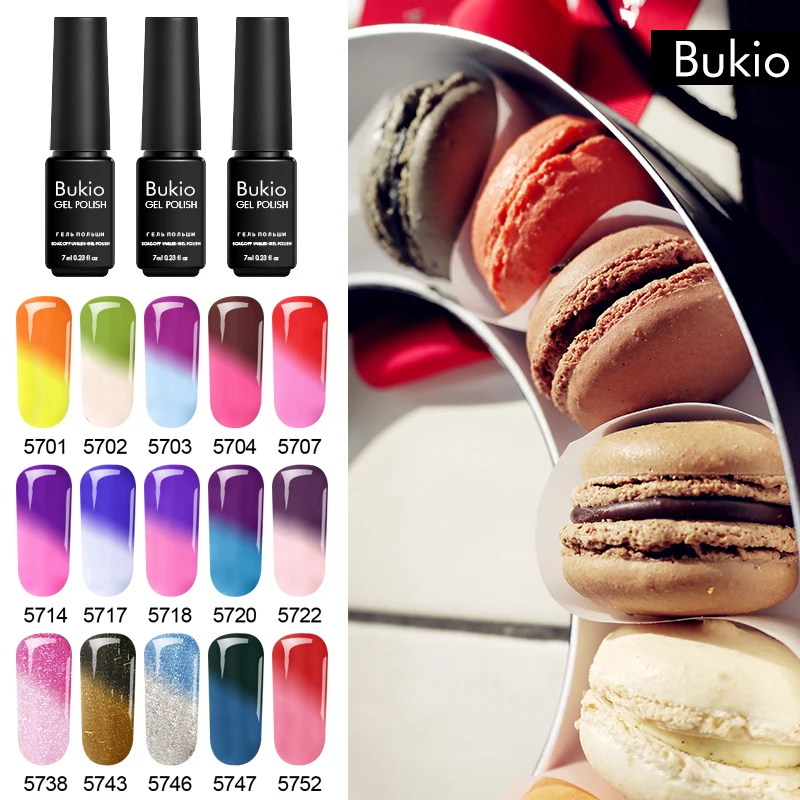 Bukio Professional Uv Gel Varnishes for Lamps Novelties Nail Design Temperature Change Nail Gel Little Things for Manicure
Bukio Professional Uv Gel Varnishes for Lamps Novelties Nail Design Temperature Change Nail Gel Little Things for Manicure
