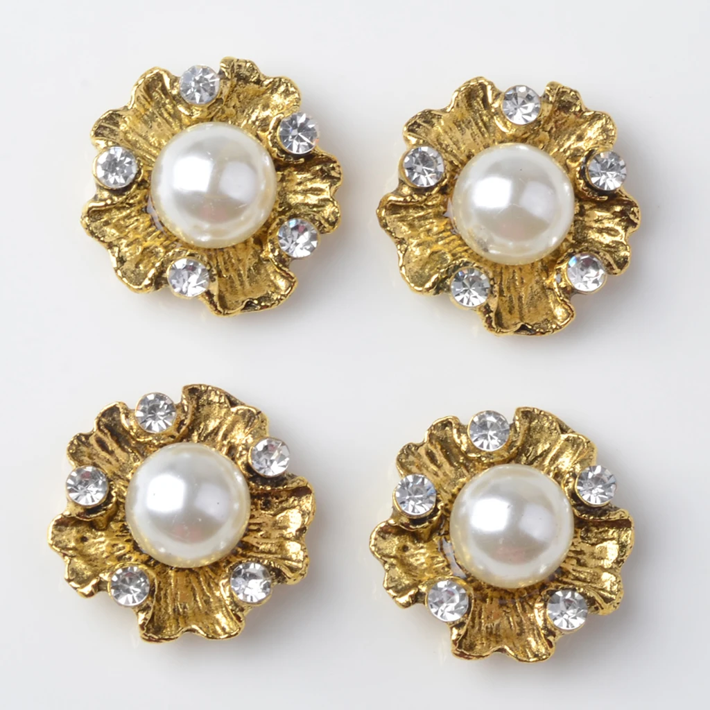 10 Pieces 21mm Golden Pearl Flower Buttons Crystal Buttons Flatback Embellishments DIY Accessories Sewing Wedding Decorations
10 Pieces 21mm Golden Pearl Flower Buttons Crystal Buttons Flatback Embellishments DIY Accessories Sewing Wedding Decorations