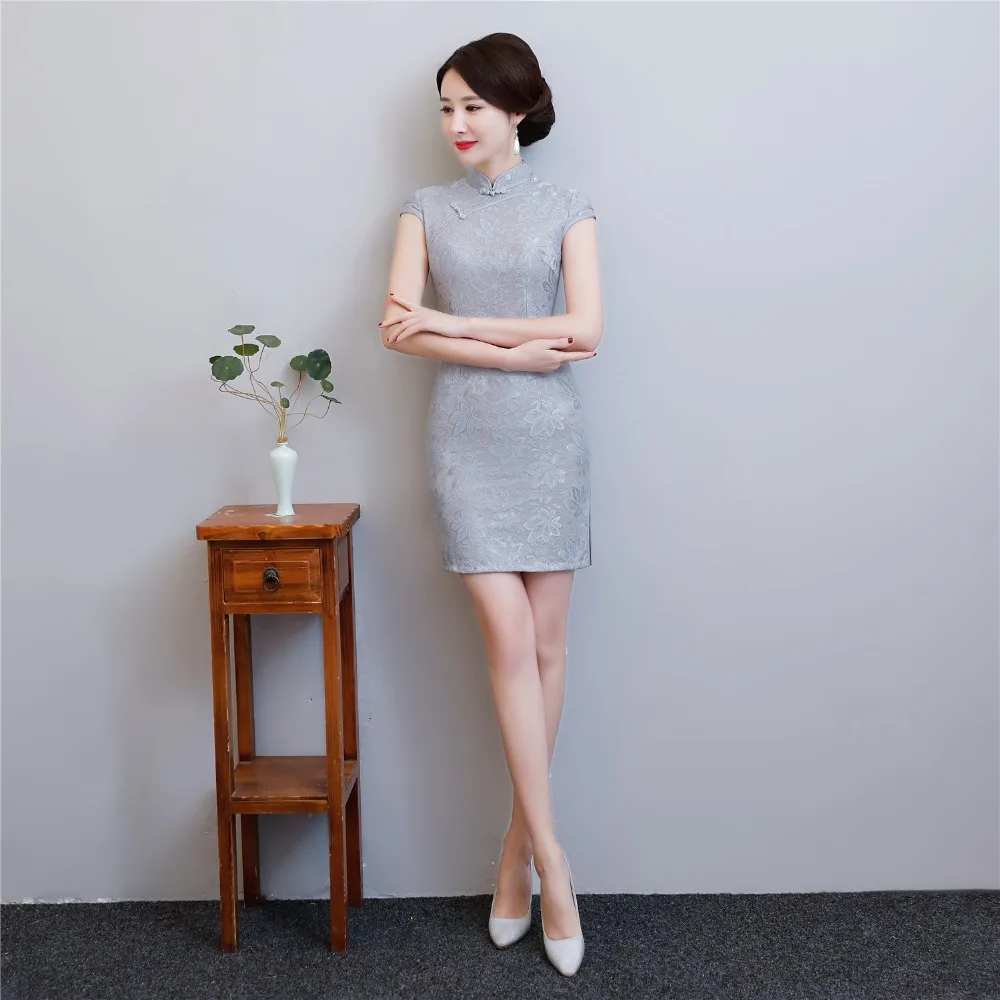 Shanghai Story 2019 Summer New Sale Chinese Traditional Dress For Women Lace Qipao Dress Grey Cheongsam
Shanghai Story 2019 Summer New Sale Chinese Traditional Dress For Women Lace Qipao Dress Grey Cheongsam