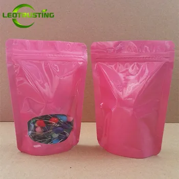 Leotrusting 50pcs Glossy Pink Elegant Foil Window Ziplock Bag Aluminzing Clear Window Powder Coffee Beans Gift Packaging Bags
Leotrusting 50pcs Glossy Pink Elegant Foil Window Ziplock Bag Aluminzing Clear Window Powder Coffee Beans Gift Packaging Bags