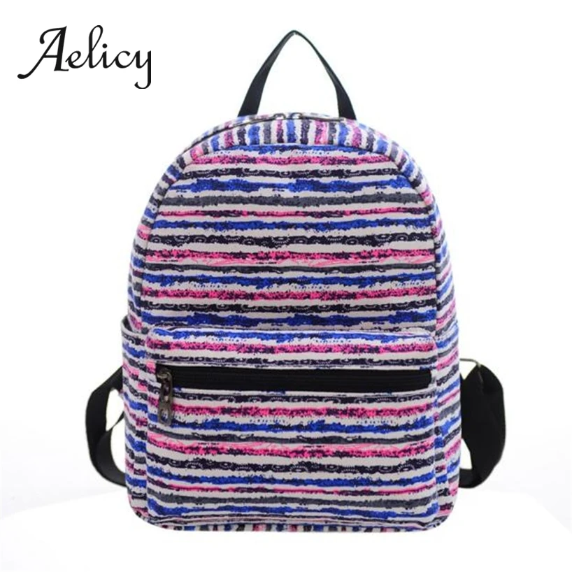 Aelicy Double Shoulder School Bag for Students Stripe Cute Print Canvas Book Rucksack Women Girls Boys Small Mini Backpack
Aelicy Double Shoulder School Bag for Students Stripe Cute Print Canvas Book Rucksack Women Girls Boys Small Mini Backpack