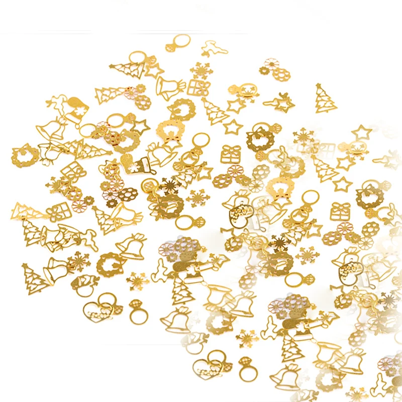 90pcs/pack Christmas Glitter Santa Claus Nail Art Xmas Decoration Design Metal Slice Chip Manicure Tools 3D Tips
90pcs/pack Christmas Glitter Santa Claus Nail Art Xmas Decoration Design Metal Slice Chip Manicure Tools 3D Tips