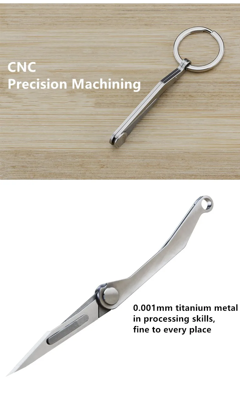 Mini Folding Scalpel Knife – Titanium 7