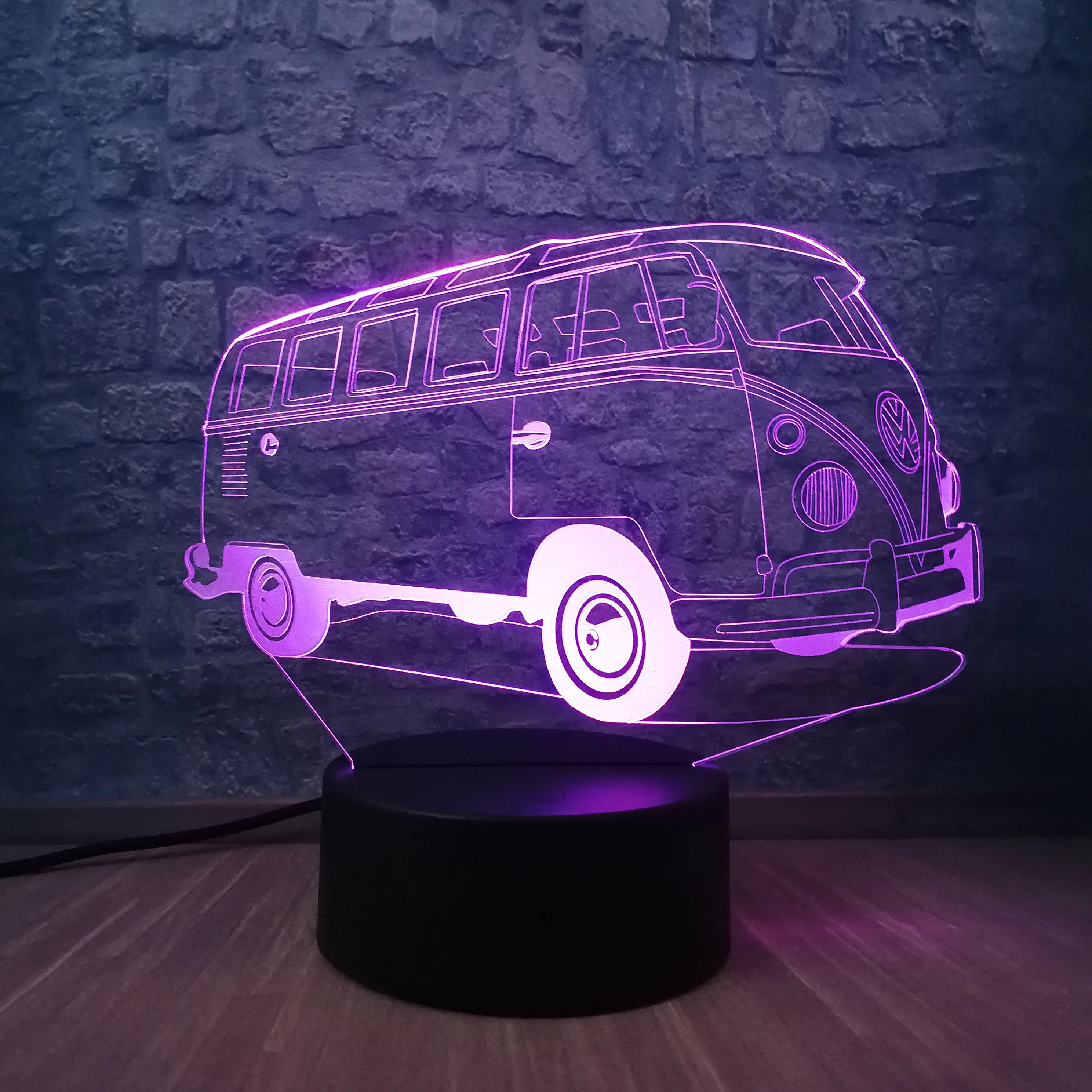Travel BUS LED 3D Lamp Multicolor Gradient RGB Cartoon Car Night Light Illusion Bedroom Bedside Decor Lampara Child Kid Toy Gift
Travel BUS LED 3D Lamp Multicolor Gradient RGB Cartoon Car Night Light Illusion Bedroom Bedside Decor Lampara Child Kid Toy Gift