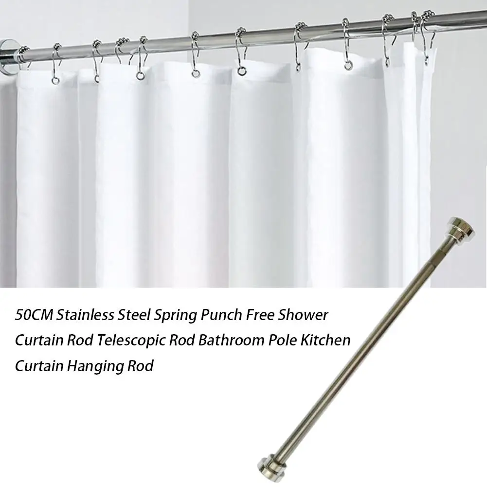 50CM Stainless Steel Bathroom Adjustable Curtain Rod Spring Loaded Extendable Telescopic Net Voile Tension Curtain Rail Pole Rod
50CM Stainless Steel Bathroom Adjustable Curtain Rod Spring Loaded Extendable Telescopic Net Voile Tension Curtain Rail Pole Rod