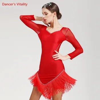 2018 New Adult Latin Dance Competition Dress Women Dress Skirts Latin Dance Samba tassel Ballroom Dance Costume
2018 New Adult Latin Dance Competition Dress Women Dress Skirts Latin Dance Samba tassel Ballroom Dance Costume
