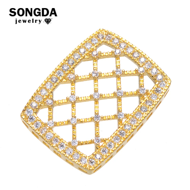 SONGDA Fashion Gold Silver Hollow Square CZ Connector Charms Pendant Jewelry Findings DIY Necklace Bracelet Earrings Accessories
SONGDA Fashion Gold Silver Hollow Square CZ Connector Charms Pendant Jewelry Findings DIY Necklace Bracelet Earrings Accessories