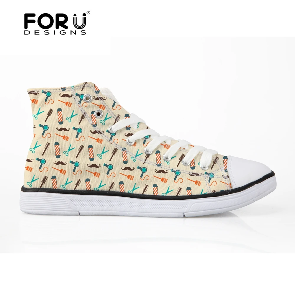 FORUDESIGNS Cute Cartoon Barber Pattern Women High Top Vulcanize Shoes High-top Casual Women's Canvas Shoes Sneakers Woman Flats
FORUDESIGNS Cute Cartoon Barber Pattern Women High Top Vulcanize Shoes High-top Casual Women's Canvas Shoes Sneakers Woman Flats