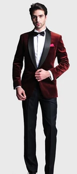Fashion Style One Button Dark Red Velvet Groom Tuxedos Groomsmen Men's Wedding Prom Suits Bridegroom(Jacket+Pants+Bow Tie)K:1030
Fashion Style One Button Dark Red Velvet Groom Tuxedos Groomsmen Men's Wedding Prom Suits Bridegroom(Jacket+Pants+Bow Tie)K:1030