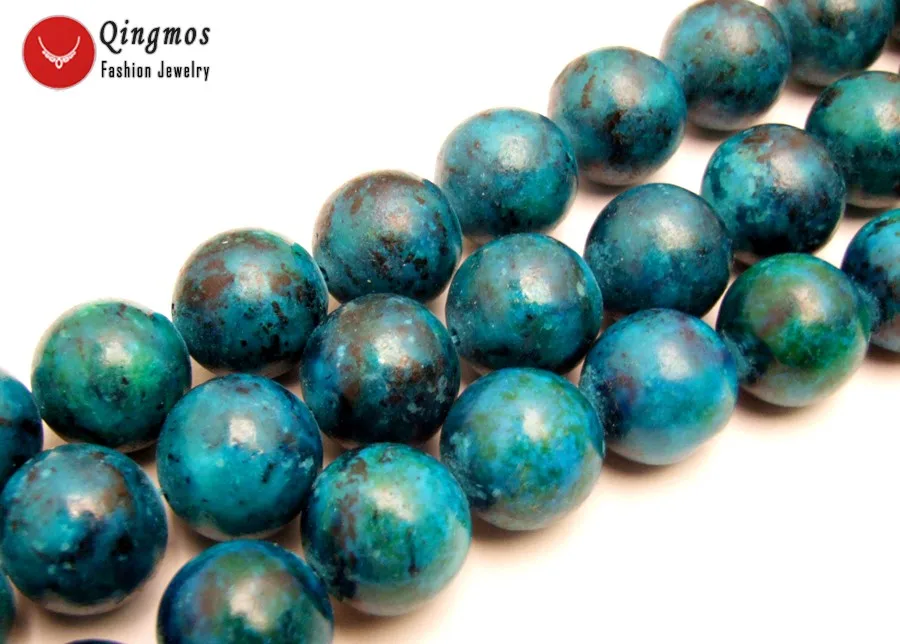 Qingmos Natural 18mm Round Green Chrysocolla Beads for Jewelry Making DIY Necklace Bracelet Earring 15" los67 Free Shipping
Qingmos Natural 18mm Round Green Chrysocolla Beads for Jewelry Making DIY Necklace Bracelet Earring 15" los67 Free Shipping