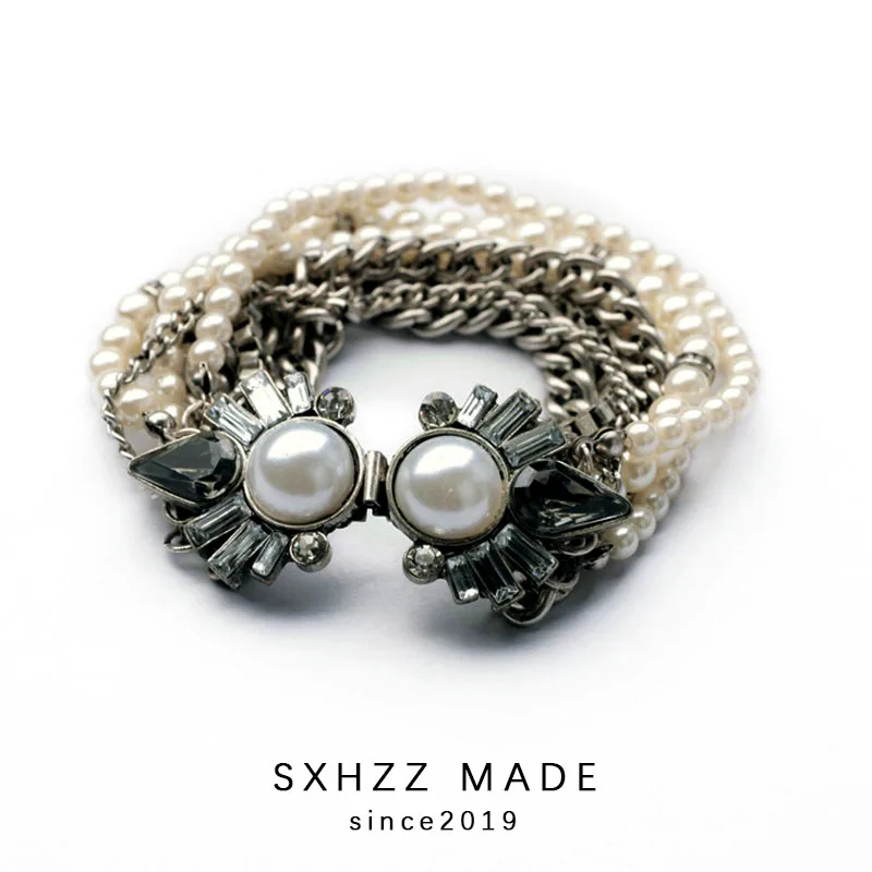 SXHZZ 2019 New Designer Retro Bracelet Simulated Pearl Multi-layer Beaded Charm Wide Cuff Bracelets Bangles For Women Jewelry
SXHZZ 2019 New Designer Retro Bracelet Simulated Pearl Multi-layer Beaded Charm Wide Cuff Bracelets Bangles For Women Jewelry