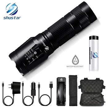 Powerful led flashlight T6/L2 led torch Waterproof flashlight 3 modes Zoomable led torch use 26650 18650 battery
Powerful led flashlight T6/L2 led torch Waterproof flashlight 3 modes Zoomable led torch use 26650 18650 battery