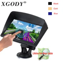 Xgody 715 7 дюймов HD gps-навигации 128 м + 8 ГБ емкостный Экран грузовик gps Европа Sat Nav срок службы Географические карты навигатор Россия Навител