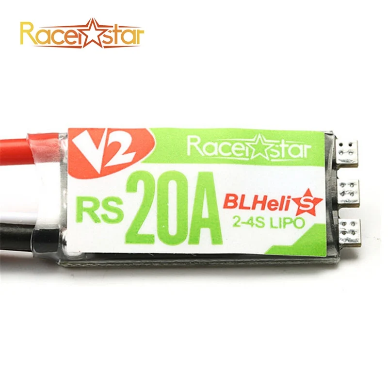 Racerstar RS20A V2 New 20A Blheli_S OPTO 2-4S ESC Support Oneshot42 Multishot 16.5 Dshot600 for Racing Drons
Racerstar RS20A V2 New 20A Blheli_S OPTO 2-4S ESC Support Oneshot42 Multishot 16.5 Dshot600 for Racing Drons