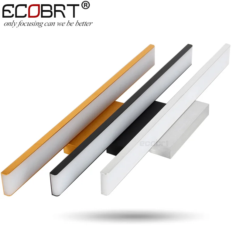 ECOBRT Modern Aluminum LED wall Light lamps in Bathroom Wall Mounted over Mirror Picture lights Silver Gold Black deco wall lamp