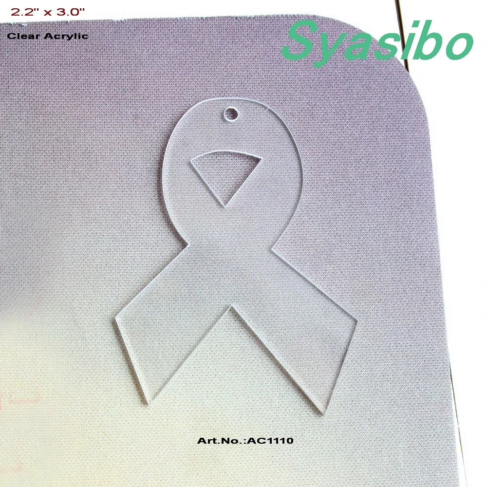 (6pcs/lot) 3" Blank Clear Acrylic Awareness Ribbons Key Chain Cancer Tags Save Date 76mm -AC1110 
(6pcs/lot) 3" Blank Clear Acrylic Awareness Ribbons Key Chain Cancer Tags Save Date 76mm -AC1110