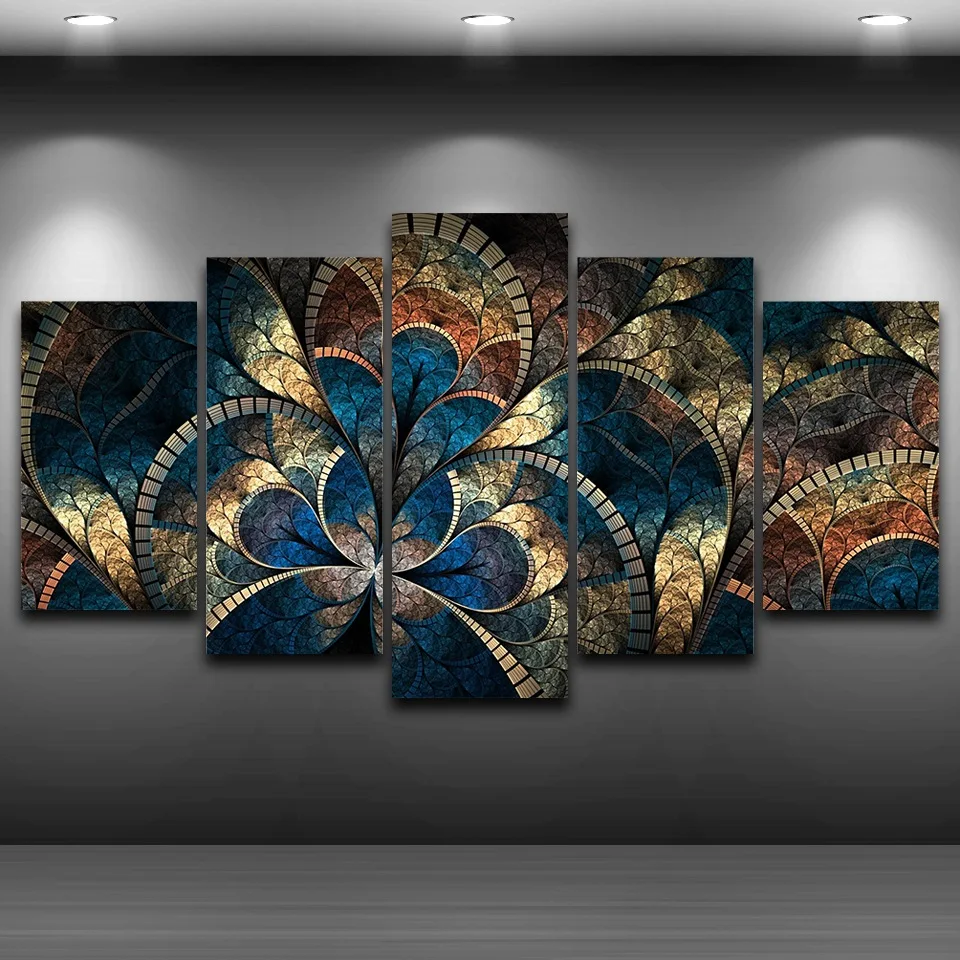 Canvas Painting Wall Art Frame 5 Pieces Wealth And Luxury Golden Flower Poster Living Room Decor Modular Print Abstract Pictures
Canvas Painting Wall Art Frame 5 Pieces Wealth And Luxury Golden Flower Poster Living Room Decor Modular Print Abstract Pictures
