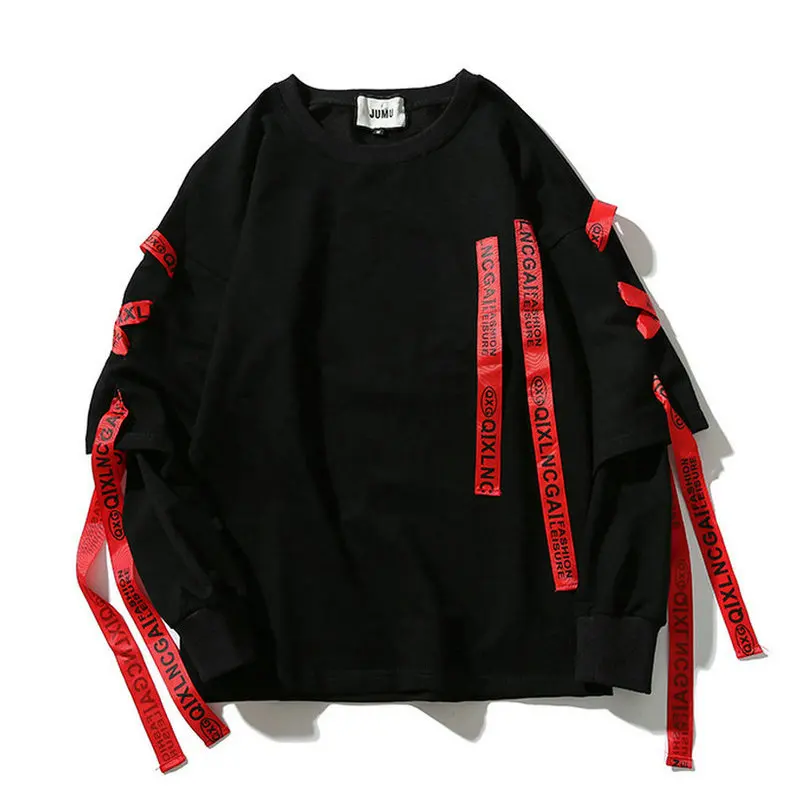 Hip Hop Ribbons Hoodies Sweatshirts Men 2019 Spring Pullover Streetwear Cotton Casual Men Sweatshirt Fake Two-piece
Hip Hop Ribbons Hoodies Sweatshirts Men 2019 Spring Pullover Streetwear Cotton Casual Men Sweatshirt Fake Two-piece