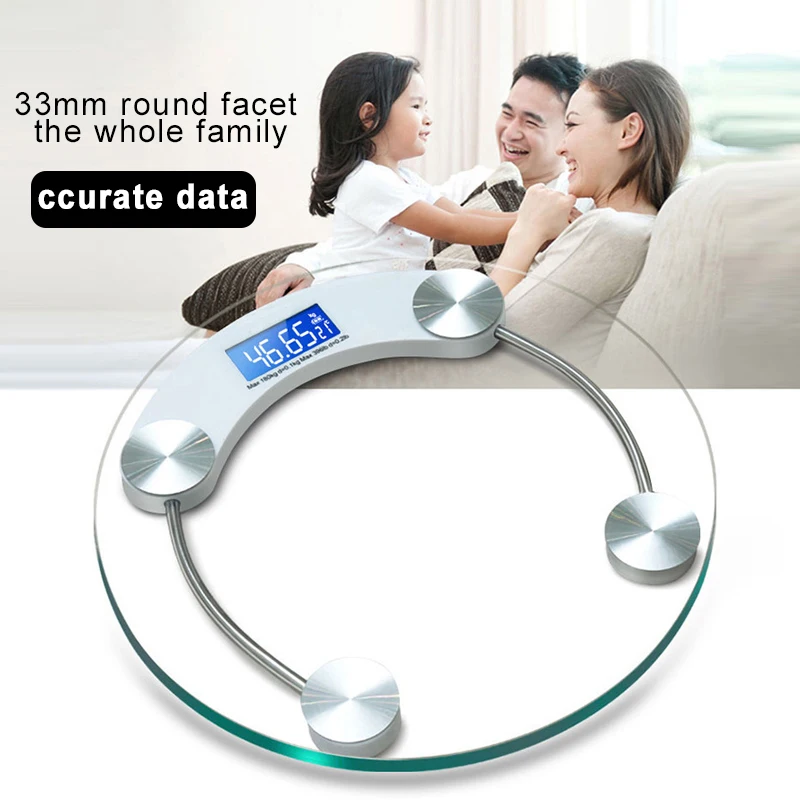 Weight Scale Electronic Weighing Scales Portable Round Shape Transparent Floor Smart Household LED Digital Display
Weight Scale Electronic Weighing Scales Portable Round Shape Transparent Floor Smart Household LED Digital Display