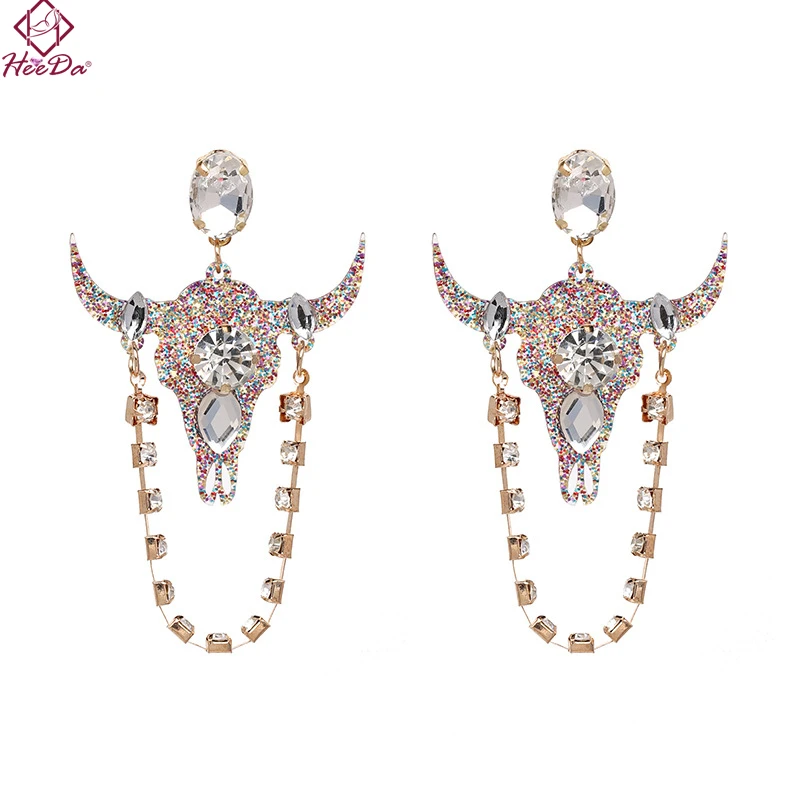 Heeda Creative Personality Bull Head Earring 2018 New Fashion Lifelike Animal Acrylic Earrings for Women Hyperbole Punk Jewelry
Heeda Creative Personality Bull Head Earring 2018 New Fashion Lifelike Animal Acrylic Earrings for Women Hyperbole Punk Jewelry
