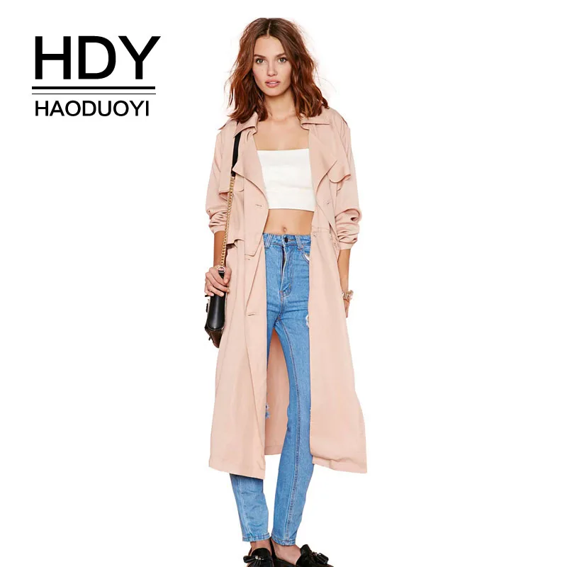 HDY Haoduoyi Brand 2019 New In Beige/Black OL Women Trench Coats Pockets Ruffle Long Line Female Outwear Office Lady Coats
HDY Haoduoyi Brand 2019 New In Beige/Black OL Women Trench Coats Pockets Ruffle Long Line Female Outwear Office Lady Coats