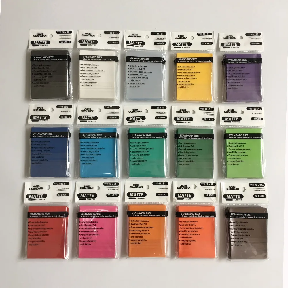 66x91mm Size 100pcs/lot Matte Protective Card Sleeves Deck Protectors Standard Size Sleeves for Gaming Cards
66x91mm Size 100pcs/lot Matte Protective Card Sleeves Deck Protectors Standard Size Sleeves for Gaming Cards