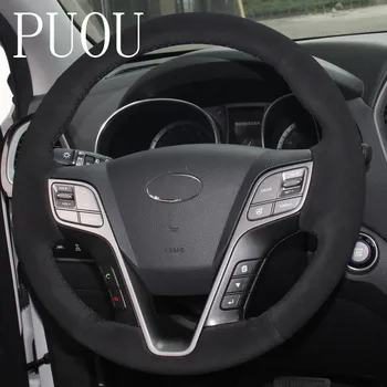 Puou Black Suede Hand-stitched Car Steering Wheel Cover for Hyundai Santa Fe 2013-2015 Hyundai ix45 Free shipping
Puou Black Suede Hand-stitched Car Steering Wheel Cover for Hyundai Santa Fe 2013-2015 Hyundai ix45 Free shipping