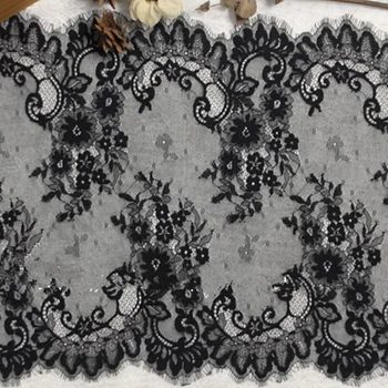 3M/Lot Black and White Lace Embroidery Bilateral Eyelash DIY Dress Skirt Fabric Stitching Sewing Accessories 40cm Wide,YN505
3M/Lot Black and White Lace Embroidery Bilateral Eyelash DIY Dress Skirt Fabric Stitching Sewing Accessories 40cm Wide,YN505