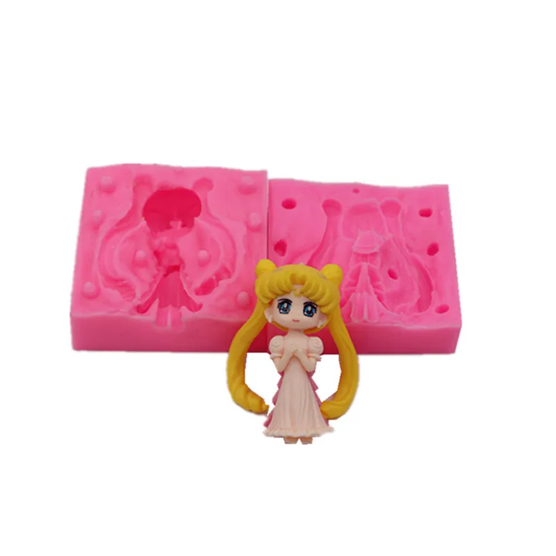 Cartoon little angel girl turned sugar cake silicone mold DIY baking gadget chocolate candle mold cake dessert decoration craft
Cartoon little angel girl turned sugar cake silicone mold DIY baking gadget chocolate candle mold cake dessert decoration craft