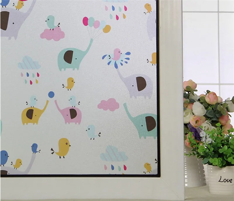 Frosted UV Static Cling No Glue Cartoon Elephant Transparent Sunscreen Child Room Window Frosting Film Sticker 60/90cm x 300cm
Frosted UV Static Cling No Glue Cartoon Elephant Transparent Sunscreen Child Room Window Frosting Film Sticker 60/90cm x 300cm