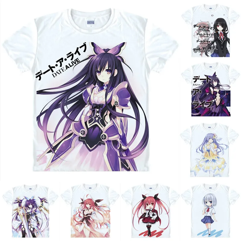 Coolprint Anime Shirt DATE A LIVE T-Shirts Multi-style Short Sleeve Kotori Itsuka Tohka Yatogami Cosplay Motivs Hentai Shirts
Coolprint Anime Shirt DATE A LIVE T-Shirts Multi-style Short Sleeve Kotori Itsuka Tohka Yatogami Cosplay Motivs Hentai Shirts