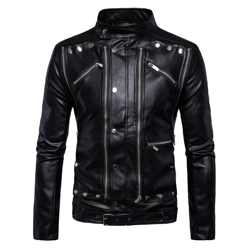 New Retro Vintage Motorcycle Jackets PU Leather Jackets Riding Multi Zippers Rivets Punk Biker Leather Stand Collar Size M-5XL
New Retro Vintage Motorcycle Jackets PU Leather Jackets Riding Multi Zippers Rivets Punk Biker Leather Stand Collar Size M-5XL