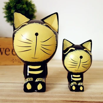 ElimElim 2 Pieces/set Wood Cat Statue Home Decoration Accessories Kawaii Christmas Toys Bedroom Decoration Ornaments Gift
ElimElim 2 Pieces/set Wood Cat Statue Home Decoration Accessories Kawaii Christmas Toys Bedroom Decoration Ornaments Gift